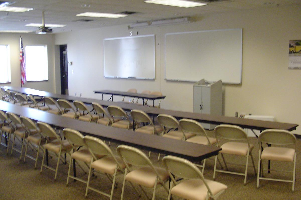 A modern training room is an important part of every fire station. The latest in computer/audio/video equipment is available to 