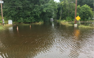 Entrance to Central Ave. neighborhood near Mora Lake, July 2018.